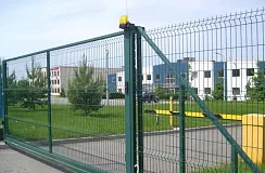 Откатные ворота 3d DoorHan цвет зеленый ral 6005 4200x1700 мм