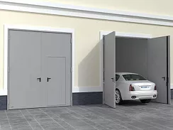 Автоматические распашные ворота DoorHan серии vrgmv01 цвет серый ral 7004 3000х3000мм