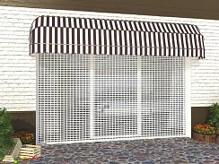 Решетчатые витринные рольставни на двери 2500*2000